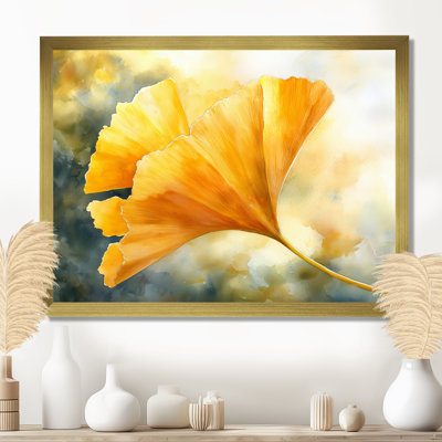 «Jabre Golden Ginkgo Leaf I», art mural sur toile