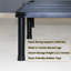 Structure de lit plateforme en métal (simple)