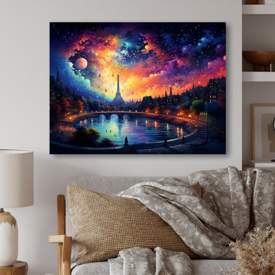 «Paris Starry Night Skies - Vangogh», art mural en métal MT136114