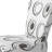 Black Circle Pattern - Upholstered Patterned Accent Side Chair