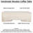 Joanie Coffee Table | 45" Rectangular Biscotti White Handcrafted Mango Wood | Solid Asymmetric Base