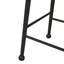 Tabouret à hauteur de comptoir en forme de selle de cajou avec placages Siège industriel à base en métal pour îlot de cuisine