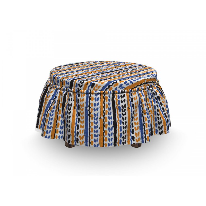 Housse pour repose-pieds zigzag lines
