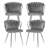 Byers Velvet Dining Chairs Set of 4, Woven Upholstered Side Chairs with Metal Legs, Modern Accent Leisure Chairs Kitchen & Dining Room Chairs for Bedroom Living Room-1409986906-1409986907