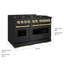 ZLINE Autograph 48 in. Classic Gas Range with 8 Burner DuoPro Cooktop w/ Champagne Bronze Accents-735385004-735385006