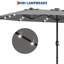 Parasol solaire 15 pi avec lumières DEL, parasol de marché rectangulaire extérieur avec manivelle et base pour terrasse, patio, cour arrière-1817198724
