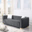 Canapé en velours de luxe 87 po avec 2 coussins Clifford-293635800-293635801