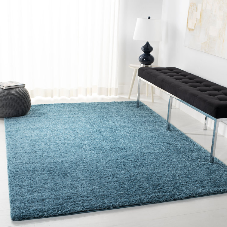 Jiang Shag Turquoise Area Rug
