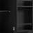 Black Recessed Kitchen Island With 5 Wheels For Easy Movement, Includes A Trash Can Cabinet, Power Outlet, Storage Rack, 3 Drawers, And 3 Side Shelves (Can Hold A 10-Gallon Bucket).-1104631228