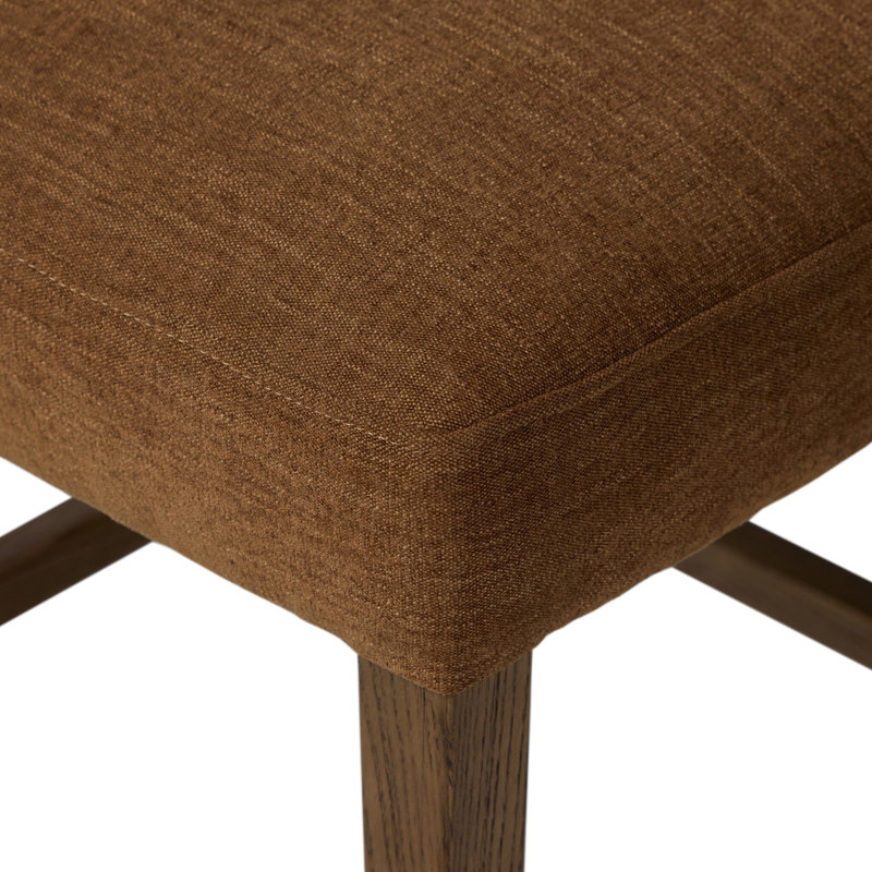 Ferris Stool, Counter Stool (25.98" Seat Height), Tulsa Ink/Nubuck Charcoal Rayon/Viscose/Leather, Antique Sable