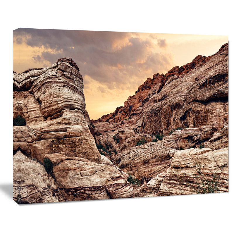 « paysages rouge rock canyon », reproduction de photo sur toile tendue, H 16 po x l 32 po x P 1 po