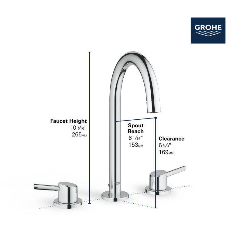 Concetto™ Widespread Bathroom Faucet with Drain Assembly, Brushed Nickel Infinity