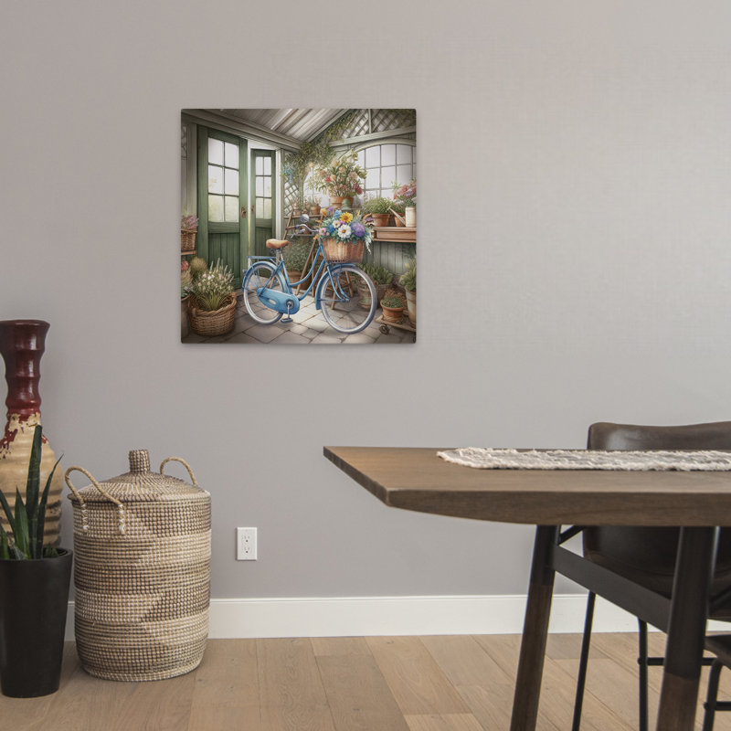 Art floral dans un jardin, H 24 po x l 24 po