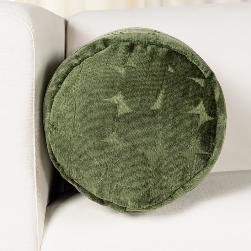Coussin décoratif, Vert, Polyester, Traversin H 21 po x l 8 po