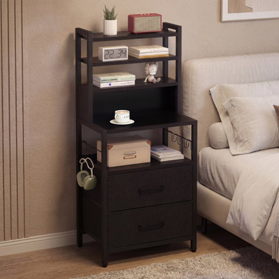 43cm W Metal Bedside Table