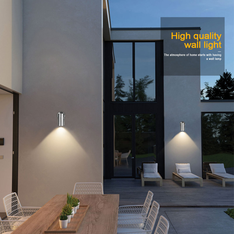 2 - Bulb Outdoor Sconce, Silver