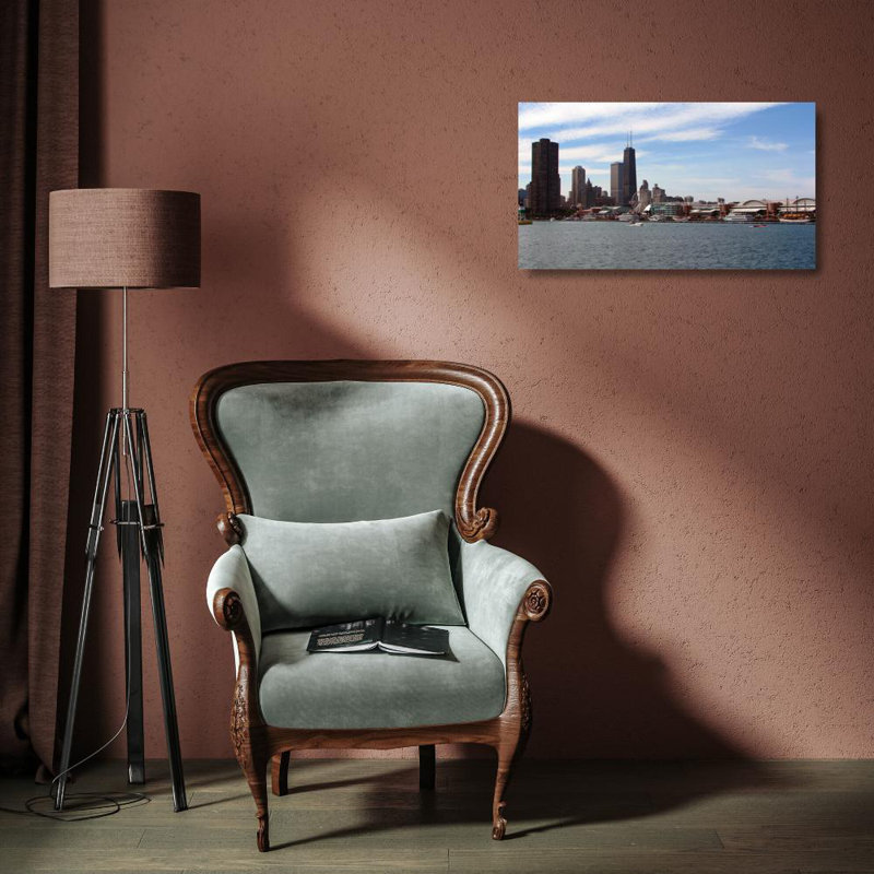 Chicago Navy Pier et lac Michigan, H 10 po x l 18 po