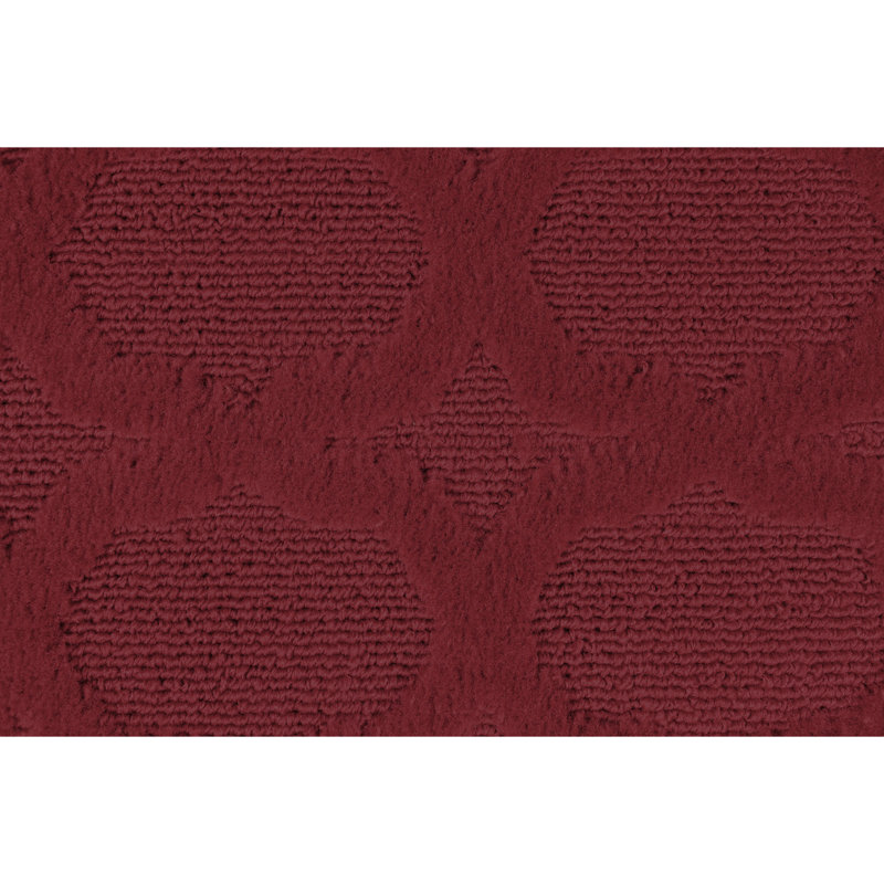 Tapis rouge touffeté à motif géométrique Togut, Tapis de couloir 2 pi x 8 pi