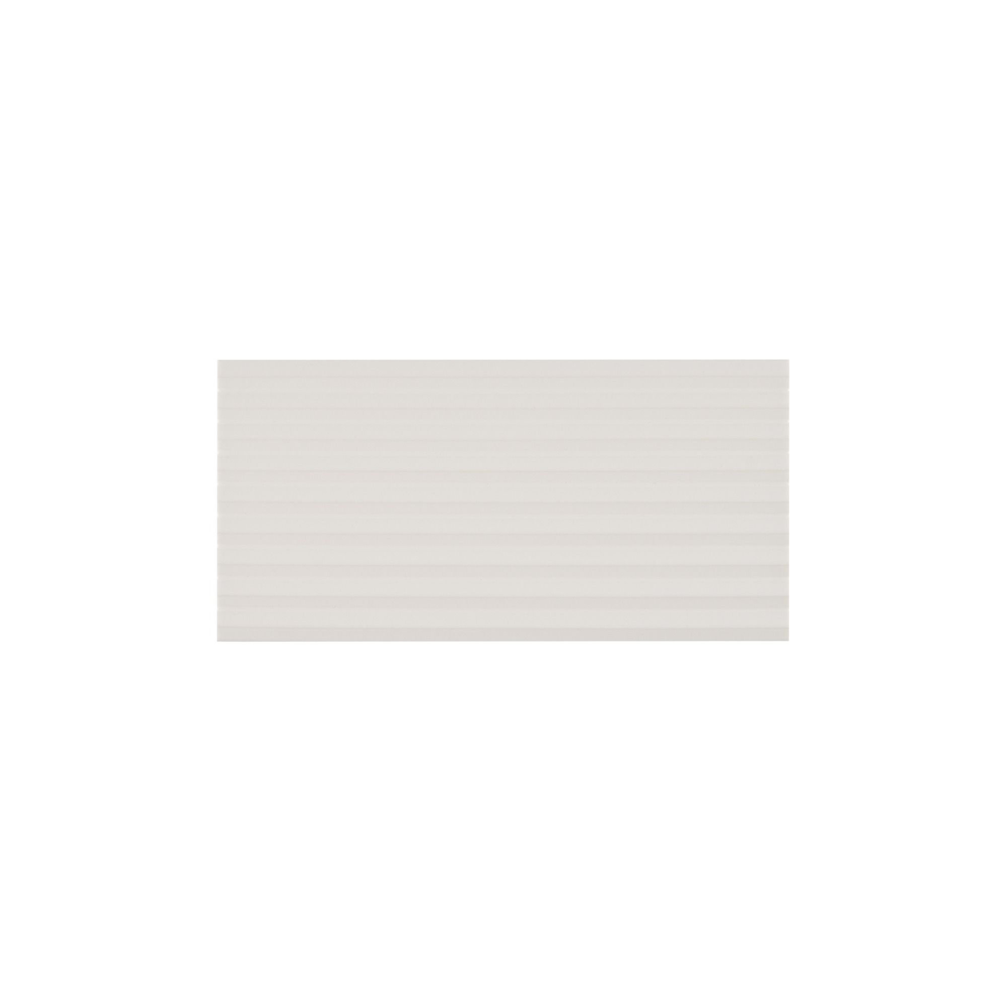 Ardor Linear 4.7 in. x 9.7 in. 3D Fluted Metallic Porcelain Subway Wall Tile (6.32 Sq. Ft. / Case), White