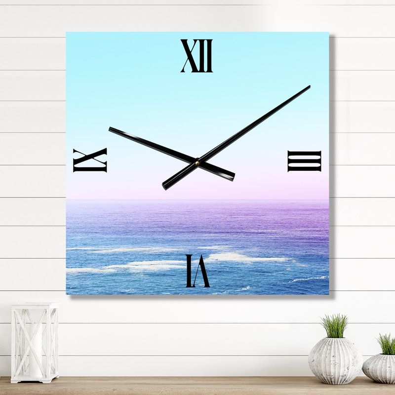 Horloge murale océanique et côtière surdimensionnée Ocean View, Très grand