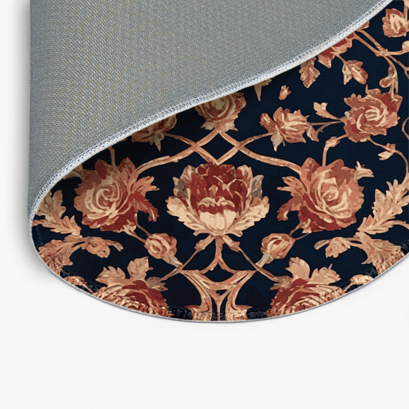 Tapis d'intérieur et d'extérieur brun Persian, Rond 5 pi