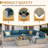 7 Piece Patio Conversation Set with Coffee Table and Cushions-1538385286