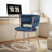 17.72'' H Velvet Upholstered Metal Side Chair-1031742250