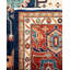 Tapis noué à la main de conception unique Deliylah - bleu, 8 pi 2 po x 10 pi 3 po