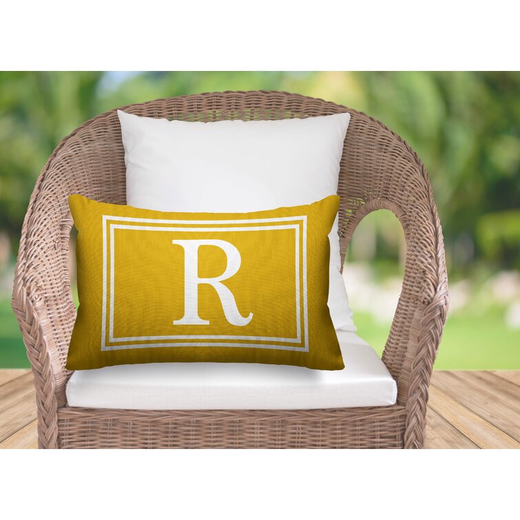 Gold Monogram Personalized Throw Pillow