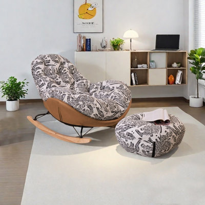 Chaise berçante ergonomique en chenille