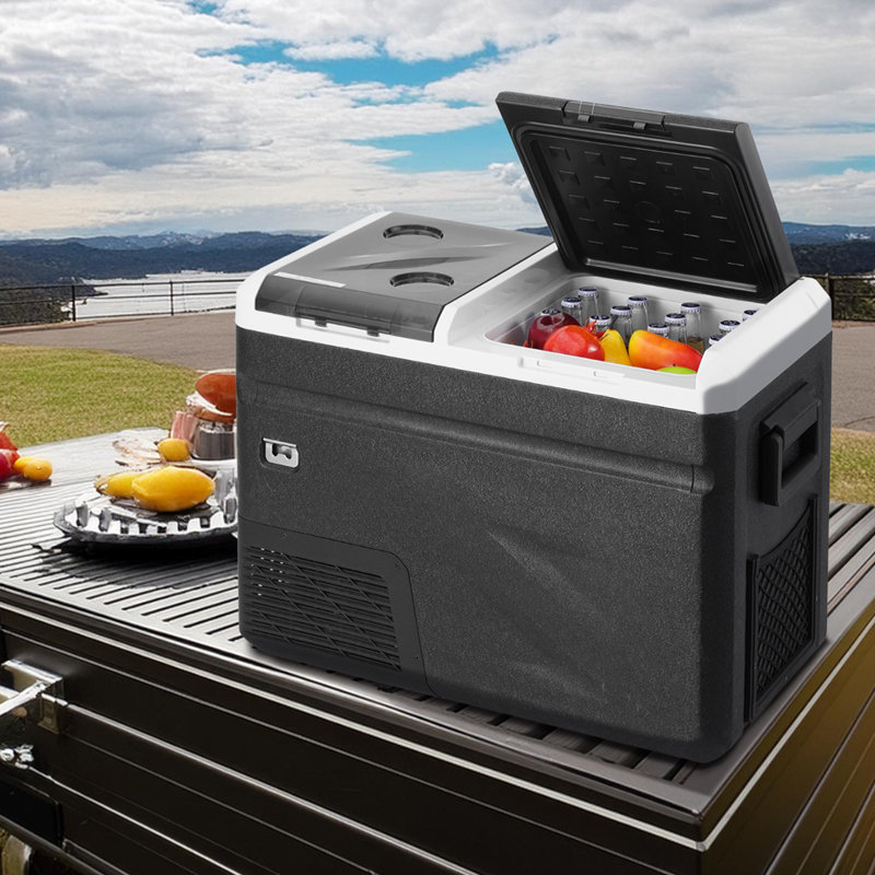 VEVOR 38QT Dual Zone Portable Car Refrigerator Freezer with Ice Maker