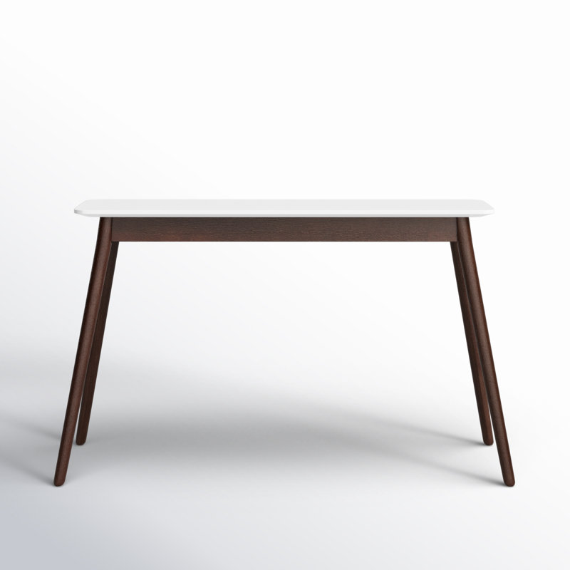 Vienna 47'' White and Brown Ash Wood Console Table