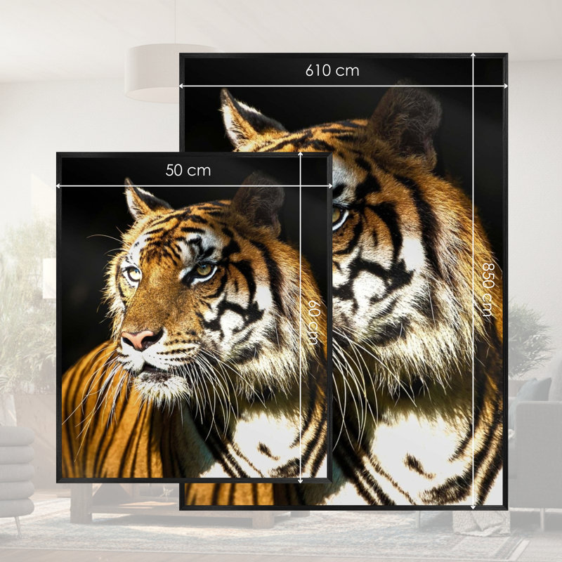 Single Picture Frame LED Illuminated Wall Art Wall Art on Glass / Aluminium, 60cm H x 50cm W
