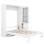 Queen Size Murphy Bed with Reversible Left-Right Side Cabinet, Acrylic Doors-1196717018