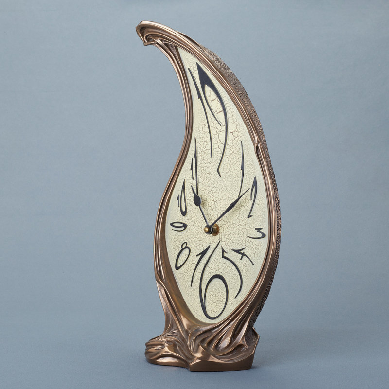 3.37 inches H multicolor Art Nouveau Melting Clock - 8388 made of multicolor