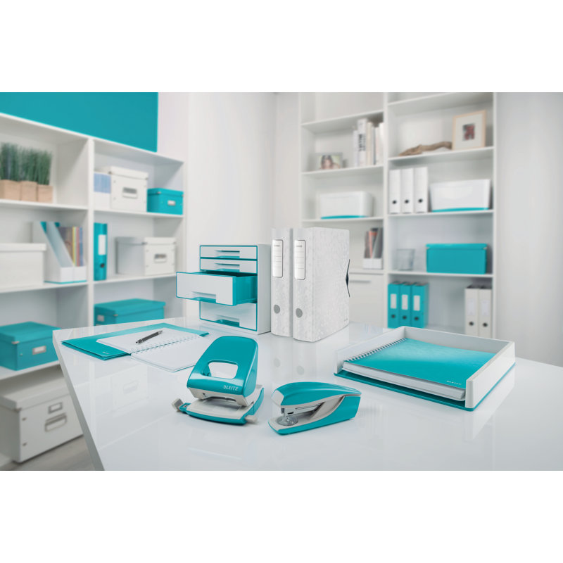 Wow Plastic Paper Organiser, White/Ice Blue