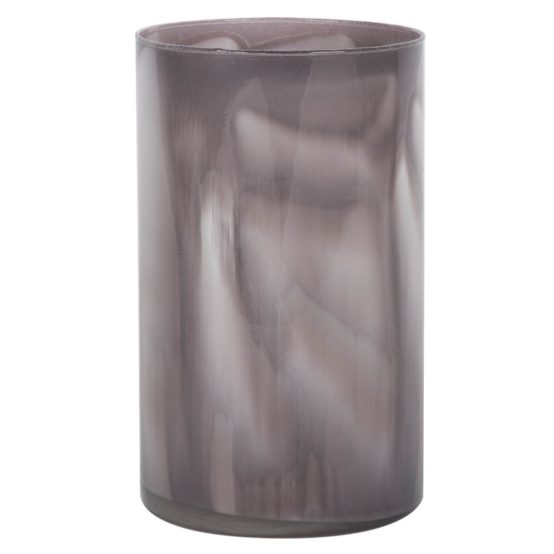 Askov 10" Cylinder Glass Container, Black