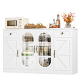 Close-Out 55.1'' W Modern Farmhouse Style Sideboard With 4 Doors, 2 Drawers and Adjustable Shelves