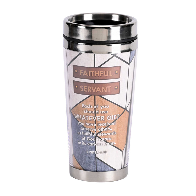 16 oz. Tasse de voyage à double paroi en acier inoxydable