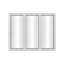 Porte de patio pliante en aluminium à 3 panneaux de 96 po de largeur KaMic VersaFold-115270056-92194946-92194947