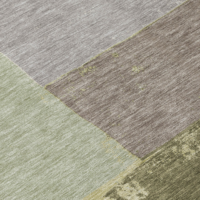 Machine Washable Indoor/Outdoor Chantille ACN2511 Modern Rug, Rectangle 8' x 10', Olive