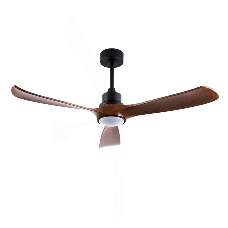 Ventilateur de plafond moderne chaud de 52 pouces avec 3 couleurs à intensité variable, 3 pales ABS, moteur à courant continu réversible et télécommande