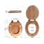 Antibacterial Adjustable Hinges Wooden Soft Close Toilet Seat With Quick Release, For Bathroom, 45 X 37 Cm, Solid Oak