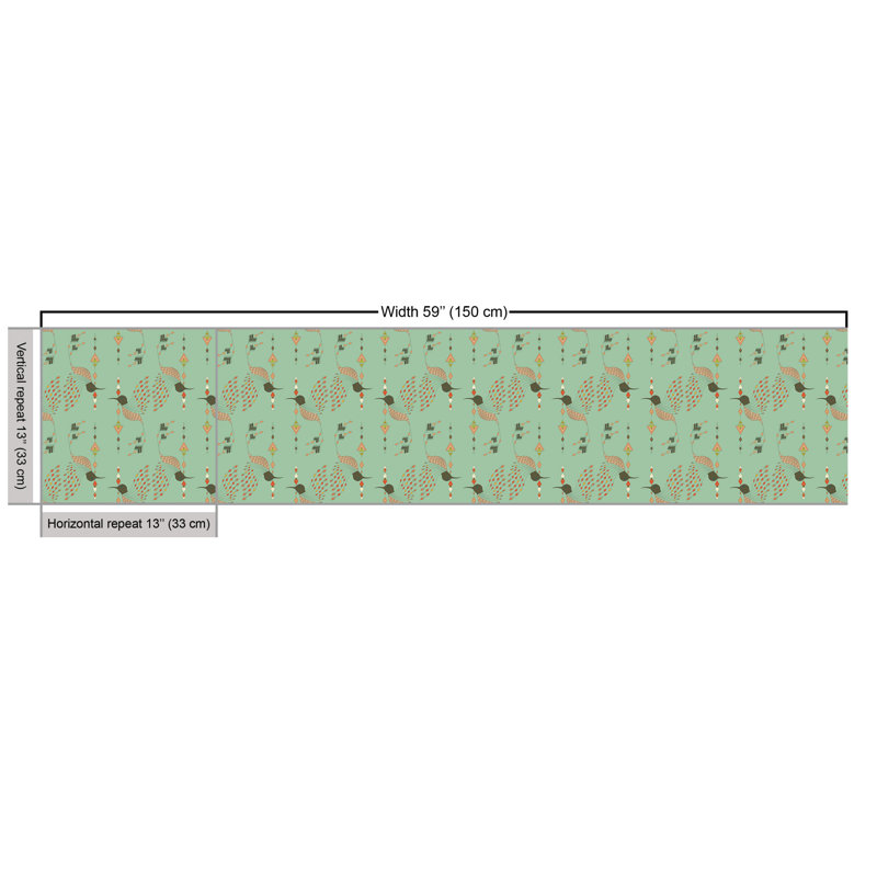 Ocallaghan Humming Birds and Ornaments Fabric