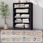 Commode de rangement horizontale autoportante 43,3 po à 5 tiroirs avec plateau en bois pour le salon de la chambre à coucher-133292989-133292995