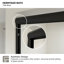 60 po Susurrus X P 56 po H Porte de baignoire coulissante semi-sans cadre en noir mat Verre trempé transparent-107613052