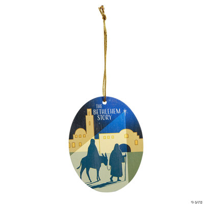 Ornements de Noël en bois 3 x 4 pouces Sens of Bethlehem - 12 pièces