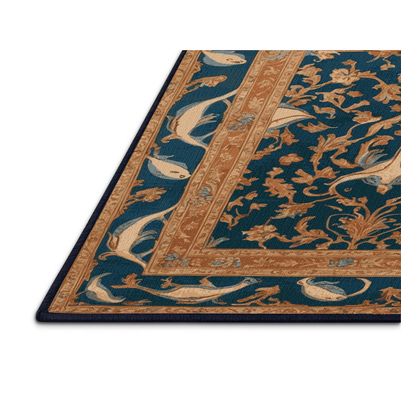 Tapis gris français lavable à la machine, Rectangle 4 pi x 6 pi