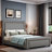 Shreve Queen Size Upholstered Platform Bed with Taller Headboard-1868407860