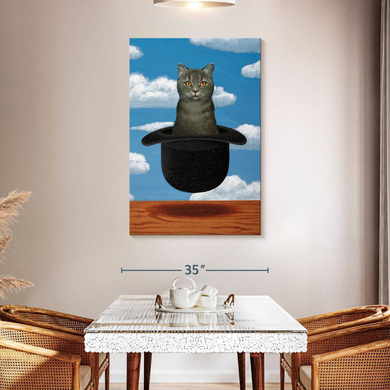Chat Brampt Magritte, H 48 po x l 32 po